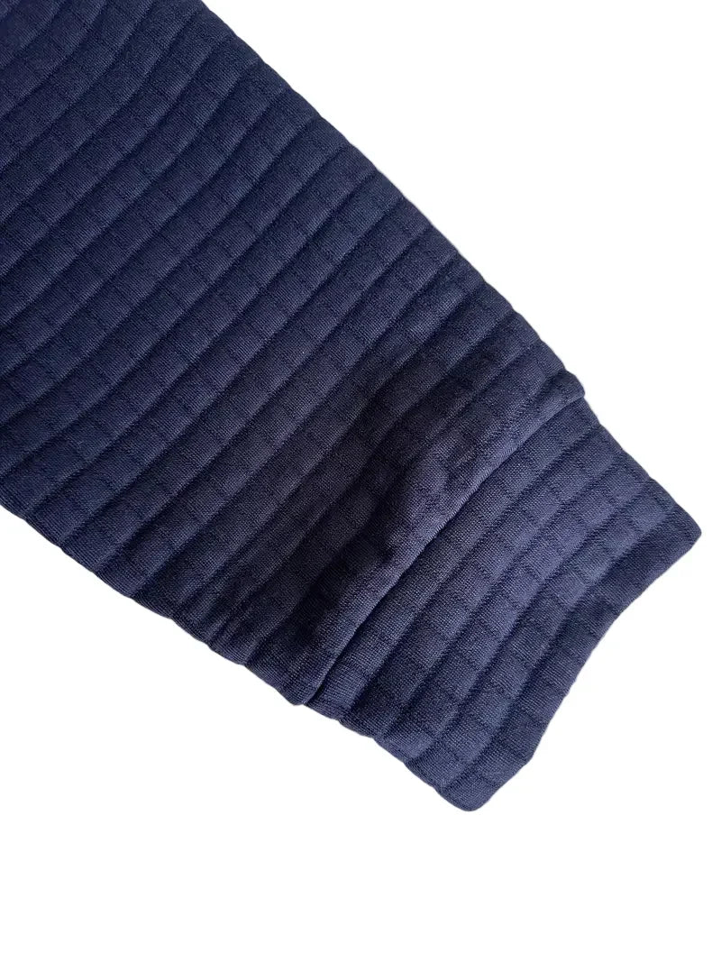 LAURENT MONACO | POLO À MANCHES LONGUES EN TISSU GAUFFRÉ POUR HOMMES
