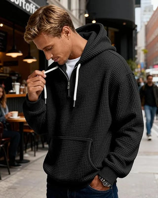 LAURENT MONACO | SWEAT À CAPUCHE EN MAILLE GAUFFRÉE POUR HOMMES