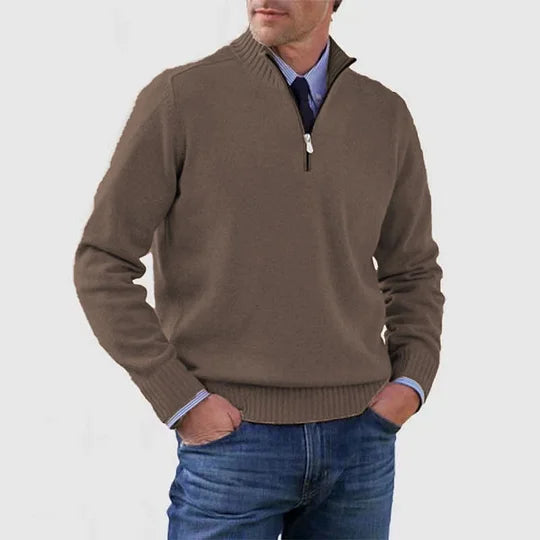 LAURENT MONACO | PULL ÉLÉGANT HOMME À MI-ZIP