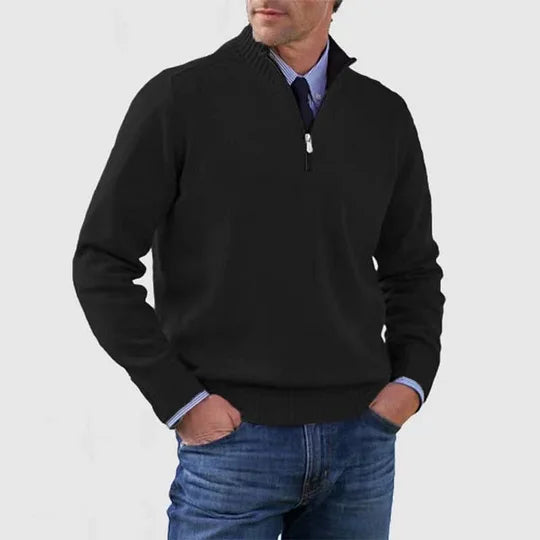 LAURENT MONACO | PULL ÉLÉGANT HOMME À MI-ZIP