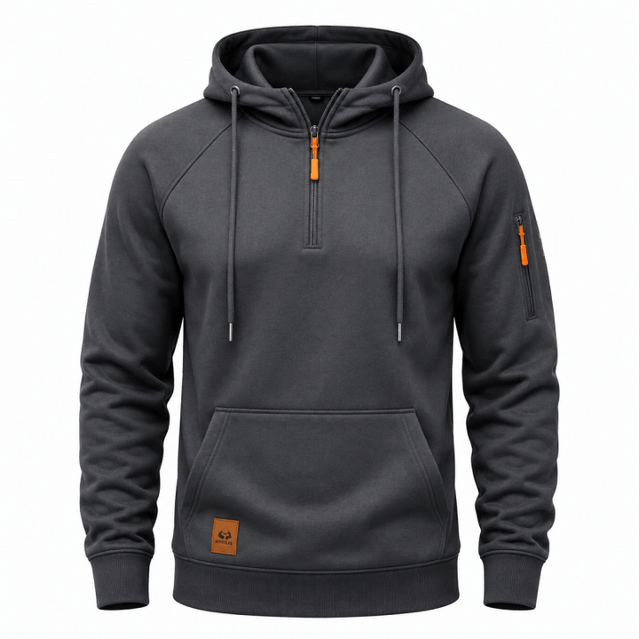 LAURENT MONACO | SWEAT À CAPUCHE AVEC DEMI-FERMETURE ÉCLAIR POUR HOMMES