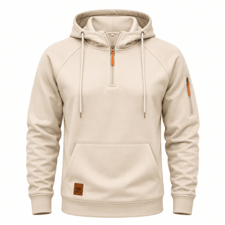 LAURENT MONACO | SWEAT À CAPUCHE AVEC DEMI-FERMETURE ÉCLAIR POUR HOMMES