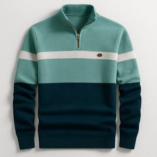 LAURENT MONACO | PULL HOMME AVEC ZIP AU COL