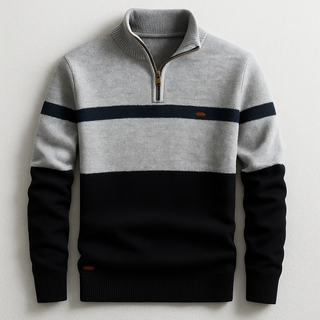 LAURENT MONACO | PULL HOMME AVEC ZIP AU COL